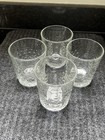 Set Of 4 Libbey Clear Carats Heavy Double Old Fashioned Whiskey Glasses