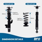 Height Adjustable Preset Damping Coilovers For 3 Bk Bl Suspension Kit
