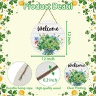 St Patricks Day Wreath St Patricks Day Door Decorations Shamrock Flowersss 