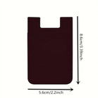 2pc Black Silicone Credit Card Holder Cell Phone Wallet Pocket Sticker Adhesive