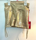 Girls Dance Gymnastics Shorts Gold Cinch Shorts Sizes S  M  L