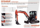 8487lbs Cfg-40uf Mini Excavator Kubota Diesel Engine Cab   Ac Hydraulic Thumb