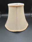 Cream Beige Faux Silk Chandelier Fabric Lamp Shade Spider Scallop Edge 4x6 25x8 