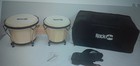 Rockjam 7  8  Natural Wood Bongo Drum Set  carrying Case   Tunning Key    new 