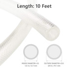 1 2  Id X 10ft High Pressure Braided Tubing Clear Vinyl Hose