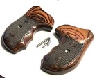 S w J Frame Rosewood Pearl Flower Grips Round Butt Wrap Around