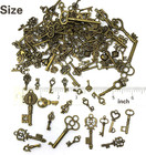 Lot Of 125 Vintage Style Antique Skeleton Furniture Cabinet Old Lock Key Jewelry