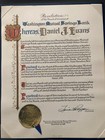 Unique    Signed 1983 Washington Mutual Resolution For Gov  Daniel J  Evans