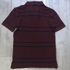Banana Republic Men s Xs Burgundy blue Striped Short Sleeve Polo Collared Button