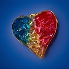 Chanel Lg   1 Button  Lucite Resin 22mm  Heart