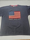Vtg Chaps Ralph Lauren Usa Flag Hand Knit Sweater Men   s Size Medium 100  Cotton