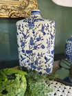 Vintage Classic Amphora Blue White Floral Porcelain Vase Chinoiserie Style 12 