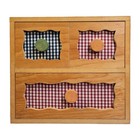 Rustic Wooden Desk Organizer With Drawers Office Supplies Storage Box