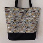 Handmade Cotton Tote Bag Featuring A Cat Pattern