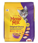  2 Pack  Meow Mix Cat Food Original Choice 30 Lb All Ages Dry Kibble Formula