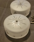 Vintage Frosted Glass Ceiling Light Fixture Cover Shade  pair 