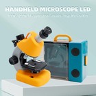 Handheld Microscope 100x-1200x Magnification Led Science Toys Kit For Kid Yellow