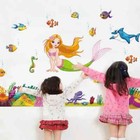 Mermaid Fish Wall Stickers Home D  cor Removable Sticker Kids Nursery Girls Room