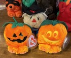 Puffkins Limited Edition Halloween Lot Of 8 Gourdy  Ding  Red   Hazel W  Tags