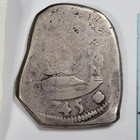 1745 Guatemala Cob 8 Reales W  Sun Counterstamp   1970 s Auction Tag   t587