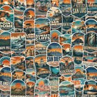 10 Random Vintage California Travel Sticker Pack  Die-cut Vinyl  Sunset Stripes