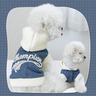 Pet Clothes Dog Cat Cute Denim Warm Sweater Costume Jumpsuit Puppy Apparel New