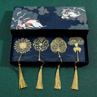 Metal Leaf Bookmarks  Classic Vintage Bookmarks With A Tassel- Gift Box