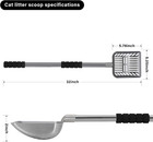 Cat Litter Scoop metal Long Handle Kitty Litter Coop Scooper heavy Duty Cats Poo