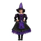 Spooktacular Creations Purple Stripe Witch Costume Dress   Hat Child Size Small