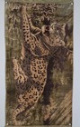 1920 s  leopard  Antique 100  Silk Handmade Wall Tapestry    Size  49  X 24 5 