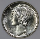 1944-d Mercury 10c Silver Dime Ngc Ms 66 Semi Proof Like