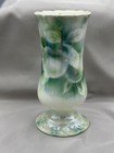 Beautiful Antique Green Apple Luster Glazed Porcelain Hat Pin Holder Hatpin