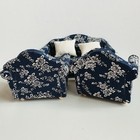 1 12 Dollhouse Miniature Sofa   2 Chairs Set Blue Floral Fabric Furniture