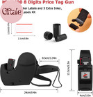 Mx-5500 8 Digits Price Tag Gun With 5000 White Sticker Labels And 3 Extra Inker 