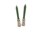 Vintage Handmade Ceramic Wheat Grass Candle Stick Holders 7 1 4  Tall