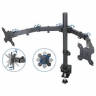 Dual Arm Articulating Lcd Monitor Desk Mount Bracket 13-27 