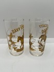 Vintage Set Of 2 Davy Crockett Juice Glasses