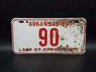 1964 Arkansas License Plate Low Digit   90