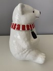 1994 Coca-cola Brand Polar Bear Cookie Jar Cannister Decor Vintage Read