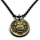 1947 Costa Rica 10 Ct Coin Pendant San Jose Puerto Lim  n Alajuela Heredia 002930