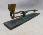 Antique Reliable Egg Grading Scale Brass   Wood Farm Decor Clean Tested Works