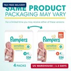 Pampers Sensitive Baby Wipes  Clinically Proven  Fragrance Free  Unscented  Wate