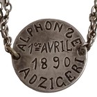 Wwi Id Bracelet Named Alphonse Adzigeri Bracelet Verviers Liege 1890 No  31781
