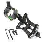 Compound Bow Sight 1 Pin 0 019  Fiber Toolless Quickset Archery Hunting Sighting