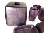 Plastic Acrylic Bathroom Set Tissue Box Toothbrush Holder Cups Soap Dishes Vtg