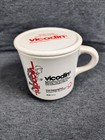 Rare Vtg Vicodin Ceramic Mug   Lid Topper Pill Counting Plate Promo Pharma Adver