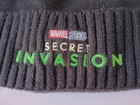 Marvel Studios Secret Invasion Black Knit Beanie Cuffed Hat Embroidery Lettering