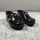 Dansko Professional Clog Shoes Womens Size 10 5 Black Patent Pink Ribbon Nursing