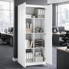 71  Tall Modern Wooden Storage Cabinet Large Capacity With 2 Doors home Office