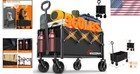 Versatile Folding Grocery Cart With 360   Rotating Wheels For All Terrains